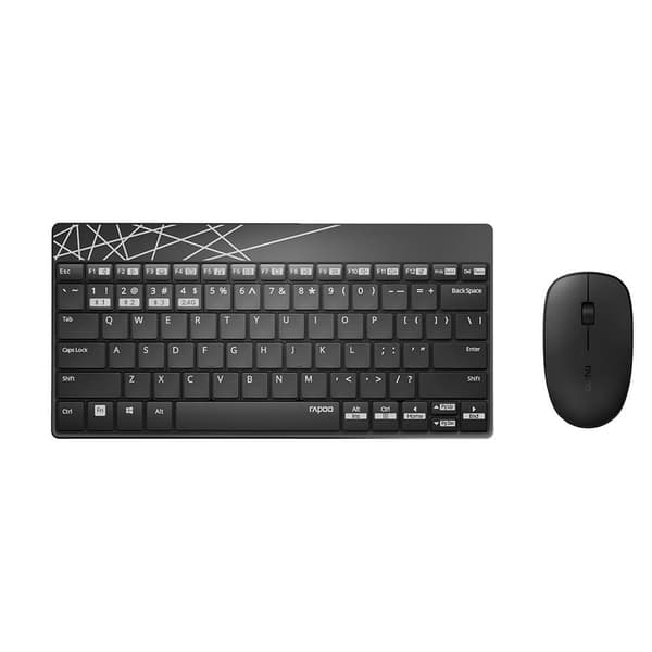 RAPOO näppäimistö/hiirisarja 8000M Wireless Multi-Mode Black