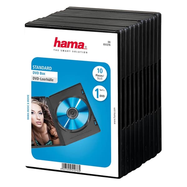 HAMA DVD-boks Svart 10-pakning