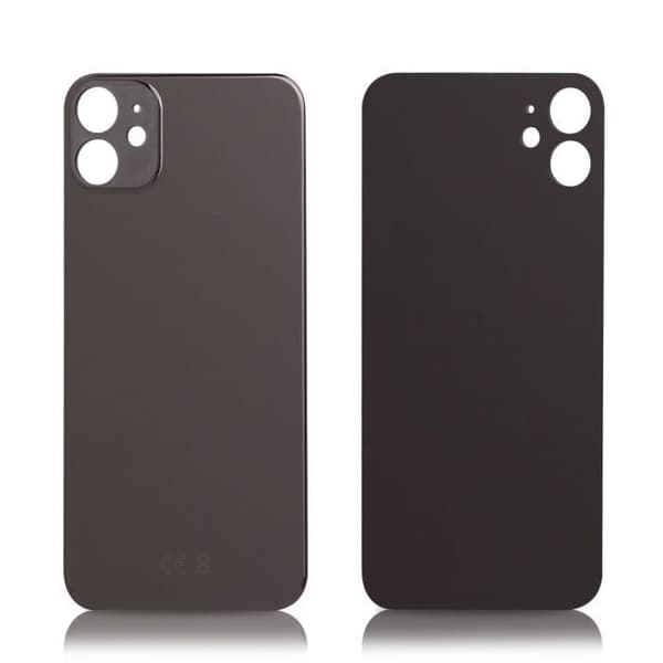 iPhone 11 bakglas utan logotyp, hög kvalitet, rymdgrå