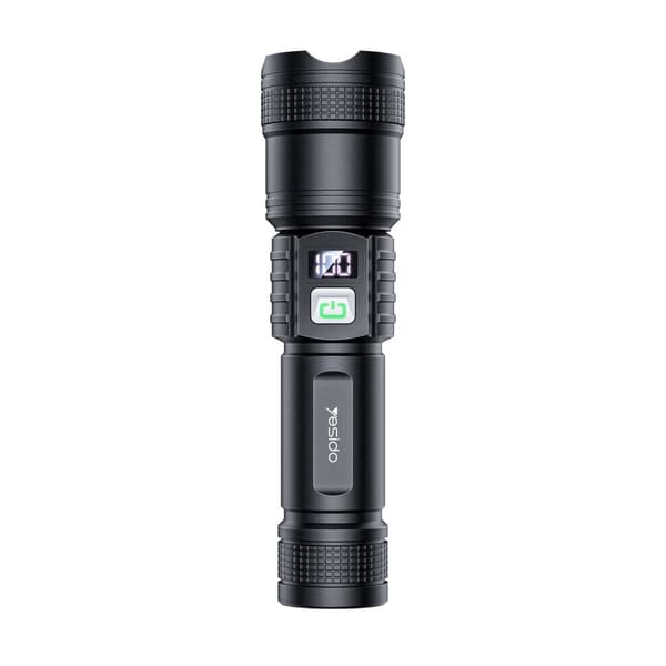Yesido Telescopic Zoomable Led Flashlight Rechargeable With Digital Display