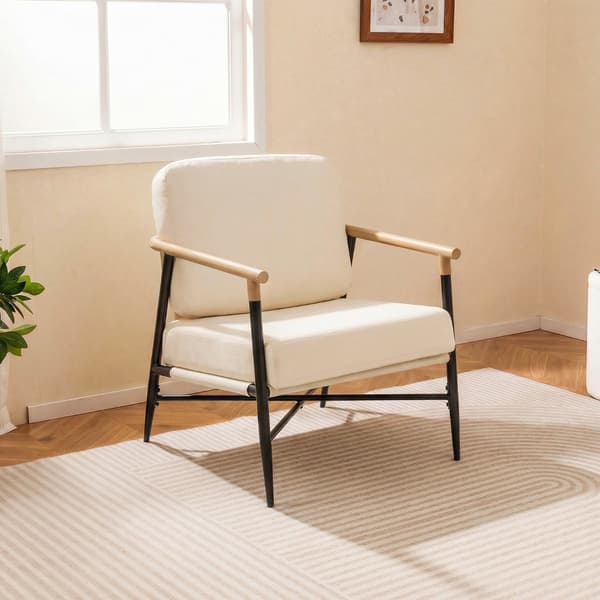 Accent lenestol, beige, avtakbare glidelåsputer
