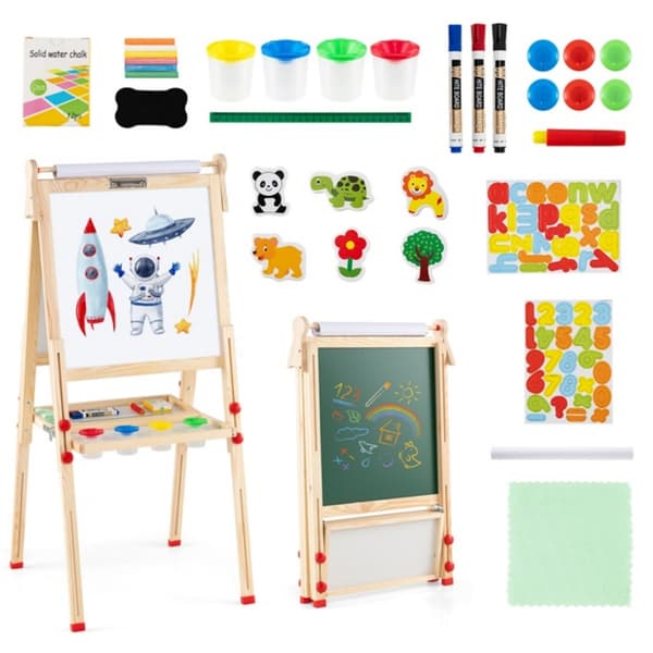 3-i-1 børnekunststaffeli – magnetisk, justerbar, foldbar