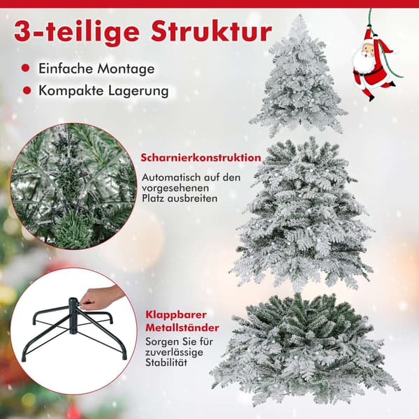 180 cm kunstig juletre med LED-lys