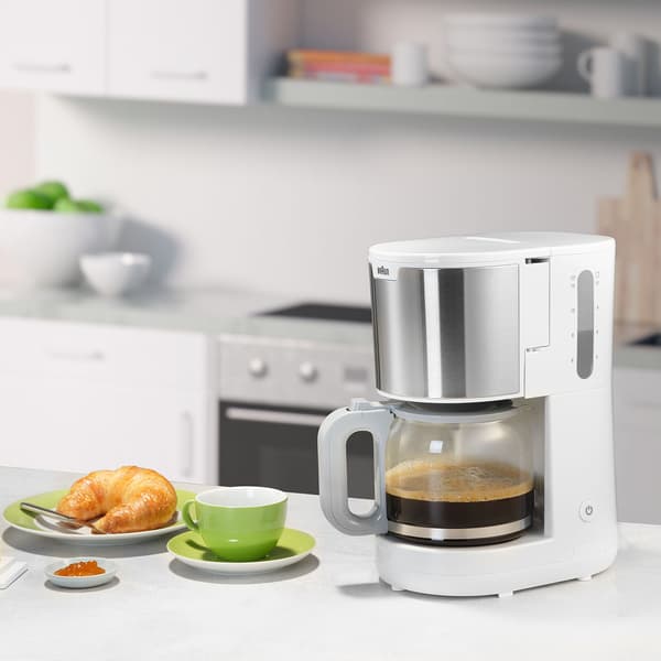 Kaffemaskine, 1,5L kapacitet, hvid