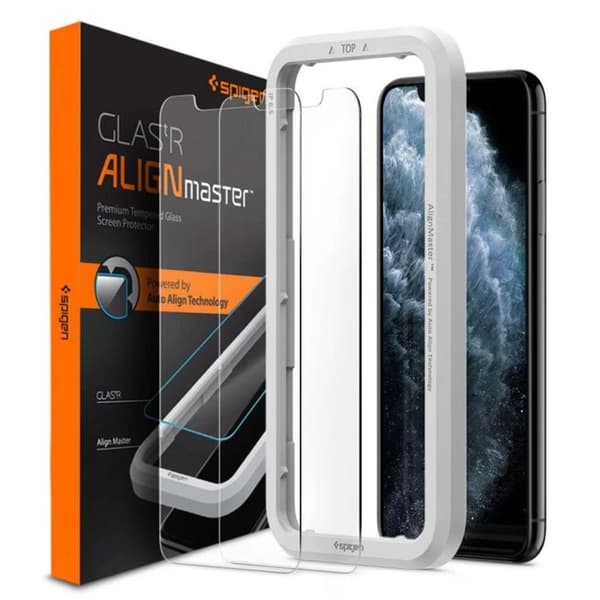 Spigen iPhone 11 Härdat Glas Skärmskydd, 2-pack