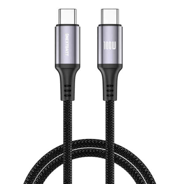 NEXTBATT USB-C til USB-C-kabel 100 W, 5 A, 2 m - svart
