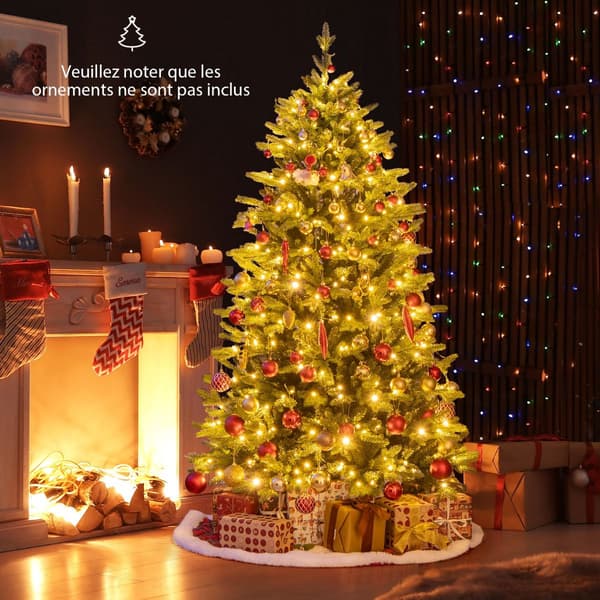 Forbelyst kunstig juletre 180 cm, 250 LED, 11 moduser