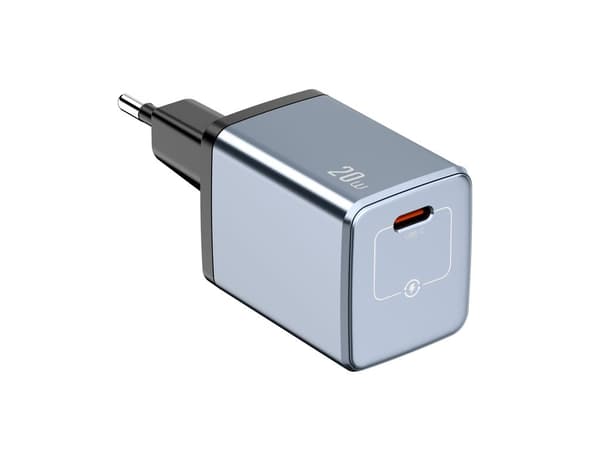 NEXTBATT 20W snabbladdare | USB-C | Svart/Grå