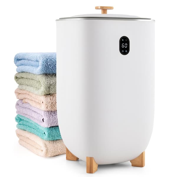 Elektrisk handdukstork, 35 liters kapacitet, timer, vit