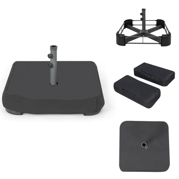 Parasolstativ, 90 kg fyld, passer til 48 mm