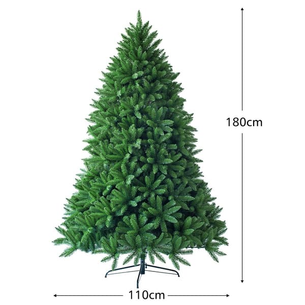 180 cm tekokuusi PVC-neuloilla, vihreä