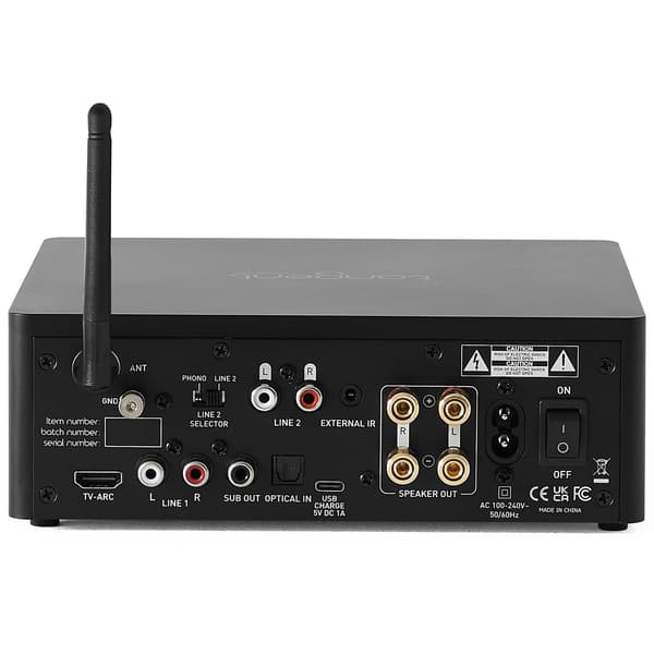 Bluetooth-levysoitinvahvistin HDMI-liitännällä – musta