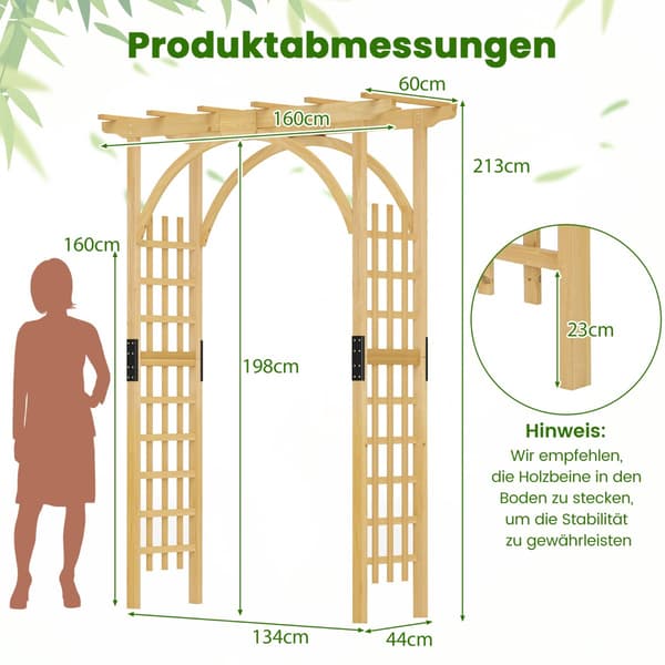 Trehagebue for klatreplanter, 213 cm høy