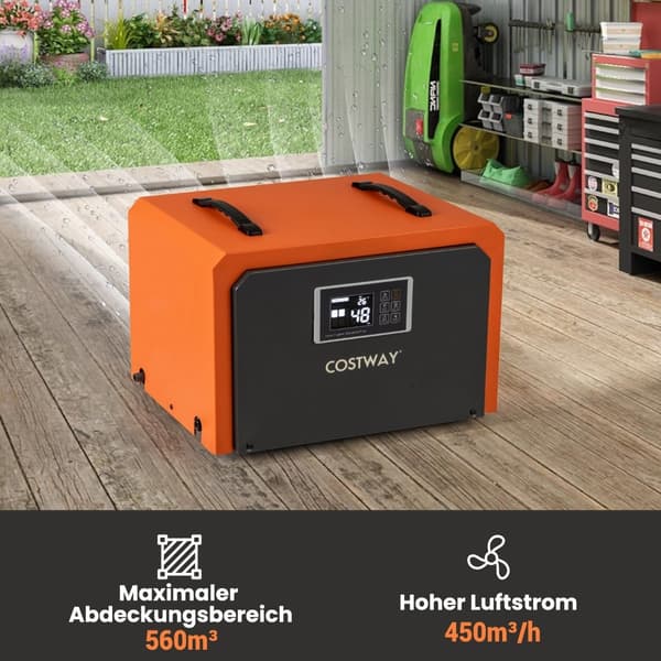 60 l/dag industriell avfukter med avløpsslange og timer