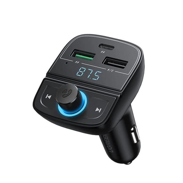 Ugreen Bluetooth FM-sändare / Billaddare 2x USB-A, 1x USB-C