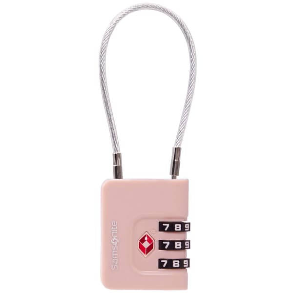 TSA-kabellås, 3-siffrig kombination, rosa