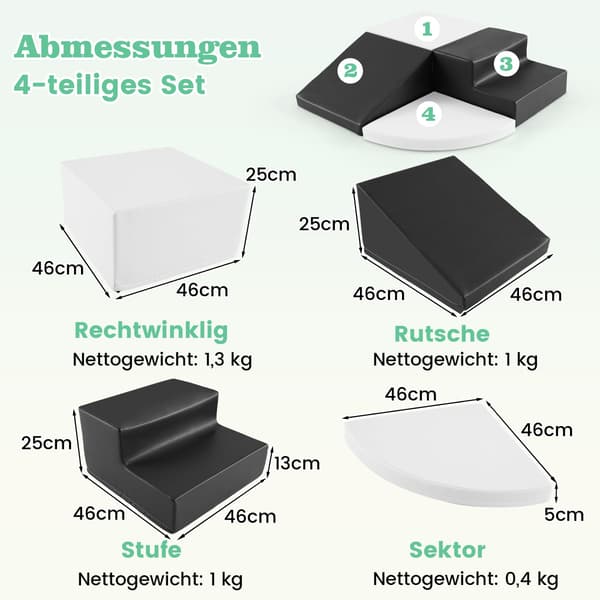 Skumlekset för barn – 4-delade klätterblock