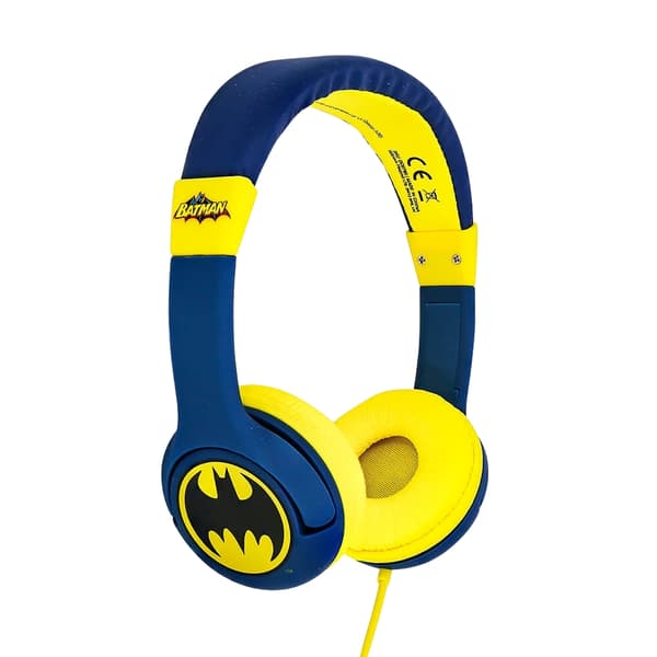 BATMAN Hörlur Junior On-Ear 85dB Blå Batlogo