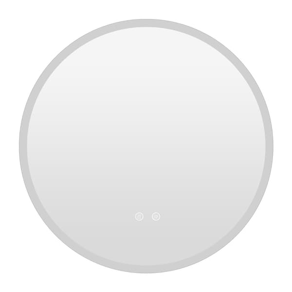 Rund LED-badrumsspegel, 3 ljusfärger, imfri, Ø60 cm