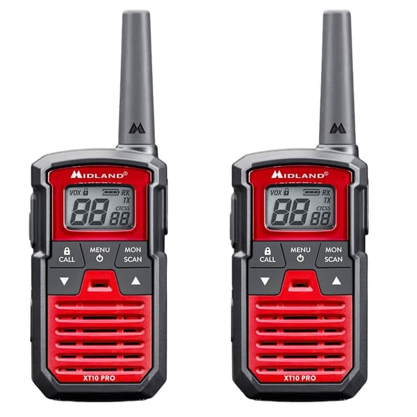 MIDLAND Walkie Talkie XT10 Pro Svart/Rød