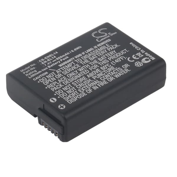 Batteri för EN-EL14 ersättningsbatteri