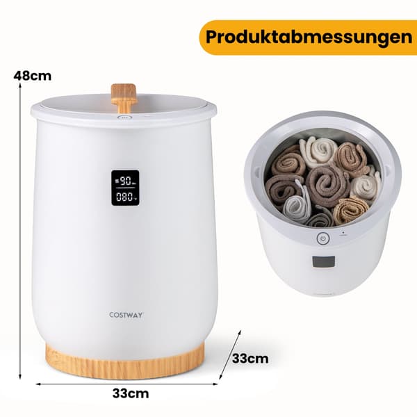 20L handdukstork med LED-display och timer