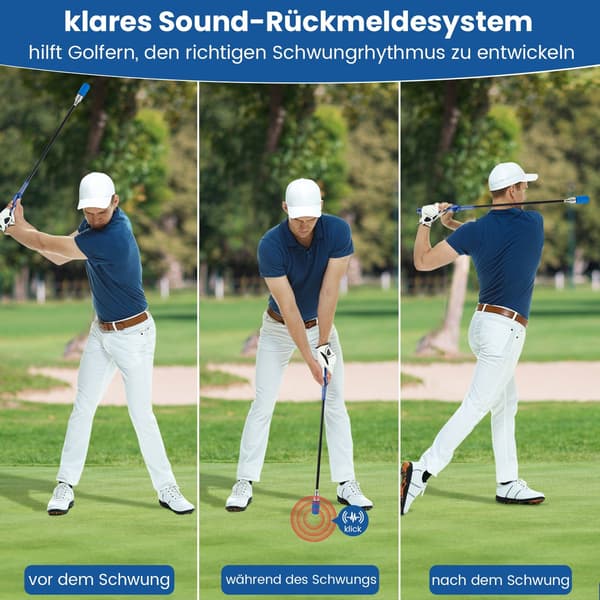 Golfsvingtränare med halkfritt grepp, blå, 80 cm