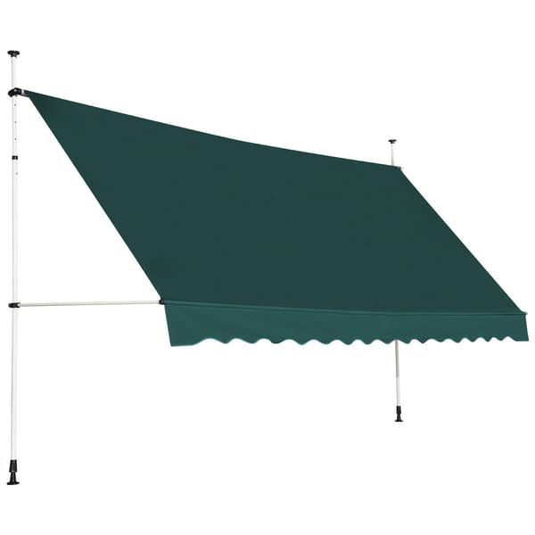 Udtrækkelig balkonmarkise, 400 cm, UV-resistent, grøn