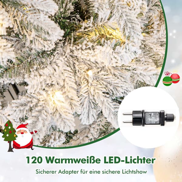135 cm kunstig juletre med LED-lys
