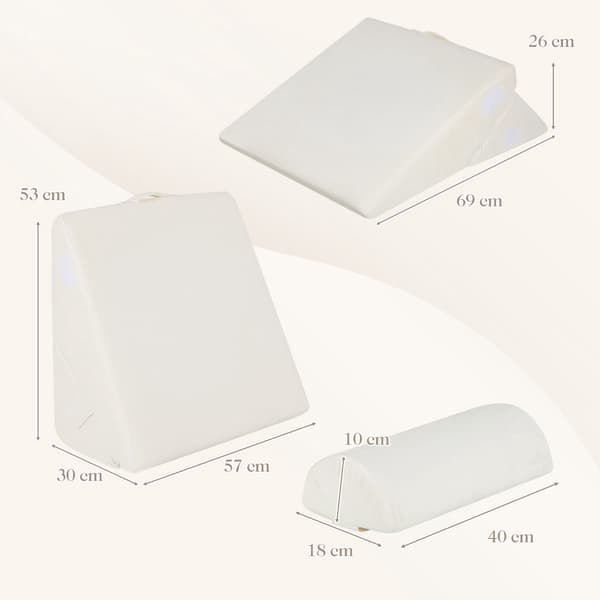 Justerbart Memory Foam Kilepudesæt – Off White