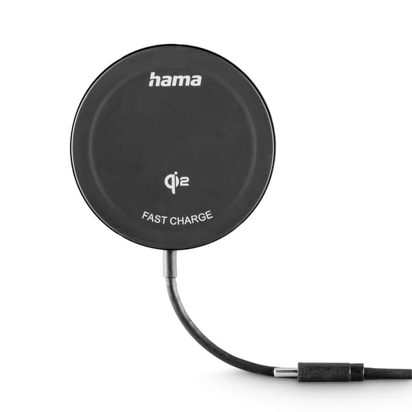 Trådløs Qi2-lader, hurtiglading 15W, svart
