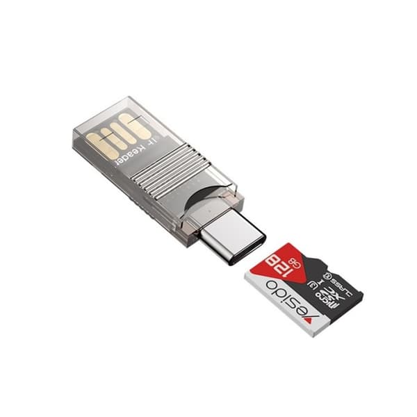 Yesido USB-C til USB-A OTG-adapter / TF-kortlæser