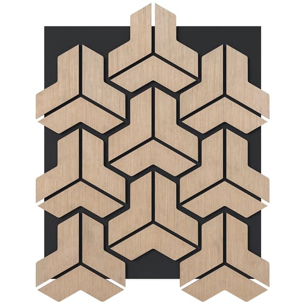 Akustiska väggpaneler, 4-pack, ljudabsorberande trälameller