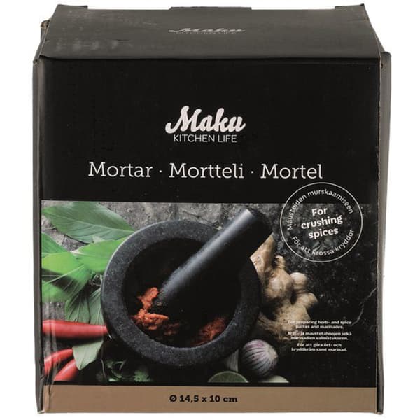 Granitmortel och mortelstötset, 10 cm