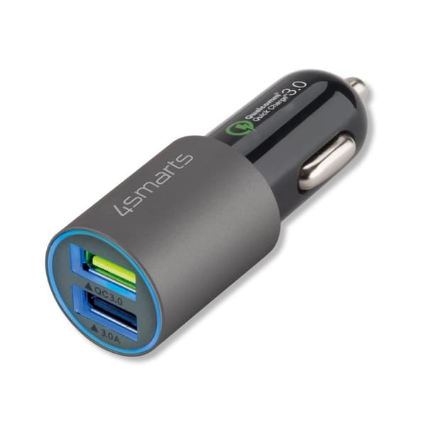 4Smarts Billader Rask 30W med hurtiglading - Grå