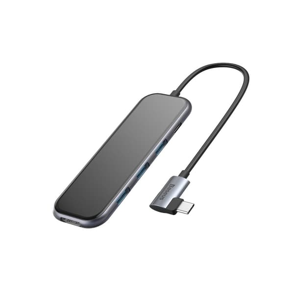 Baseus Multifunktionel Hub, 3xUSB-A 3.0, HDMI 4K, PD - Grå