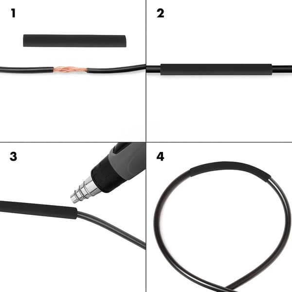 Krympslang, 300-pack, 45 mm längd, svart