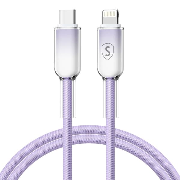 Sign Dynamic Series USB-C naar Lightning-kabel 2,4A, 1M - Paars