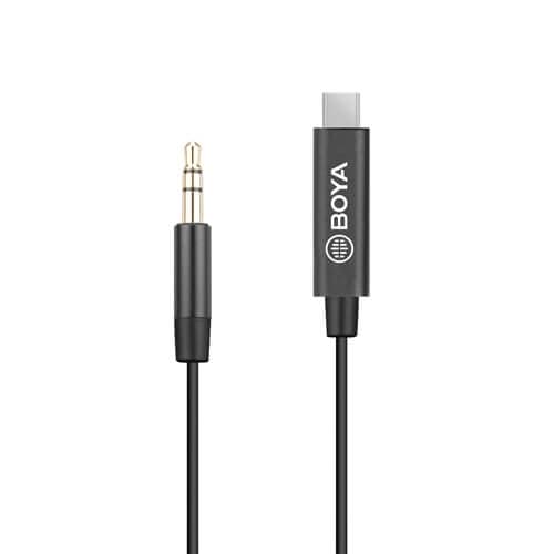 BOYA Mikrofonadapter USB-C - 3,5 mm BY-K2 TRS - Han - Han TRS