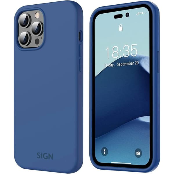 Liquid Silikonetui til iPhone 14 Pro - Sjøblå