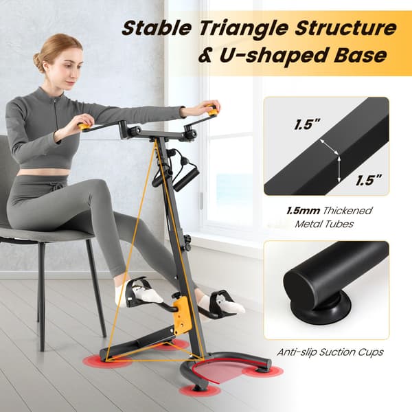Pedaltræner med justerbart håndgreb, foldbar, 9 niveauer