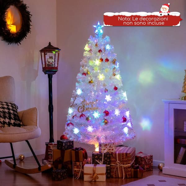 Fiberoptisk julgran 150 cm, 24 LED, stjärnformad topp