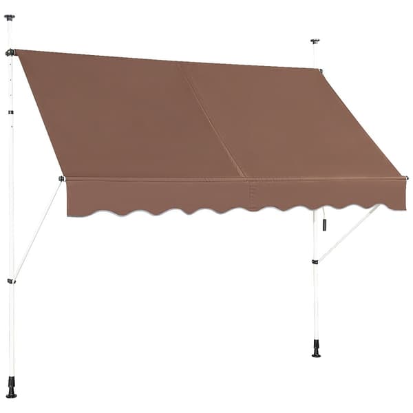250 cm justerbar UV-resistent markis för balkong