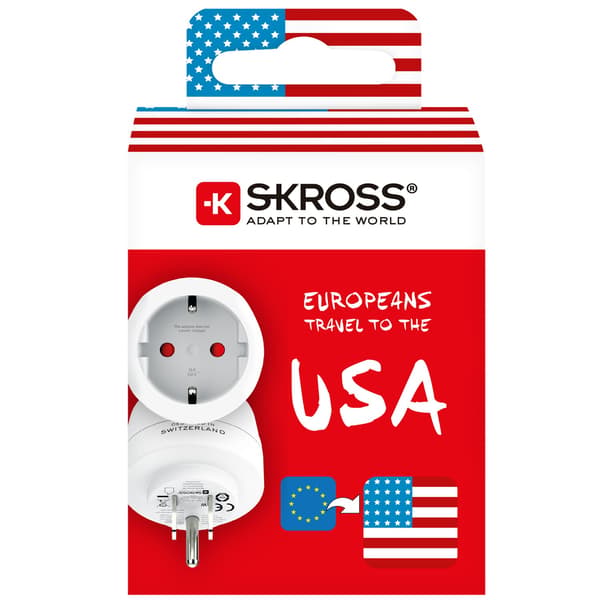 Jordet EU-til-US-pluggadapter, bruk i flere land