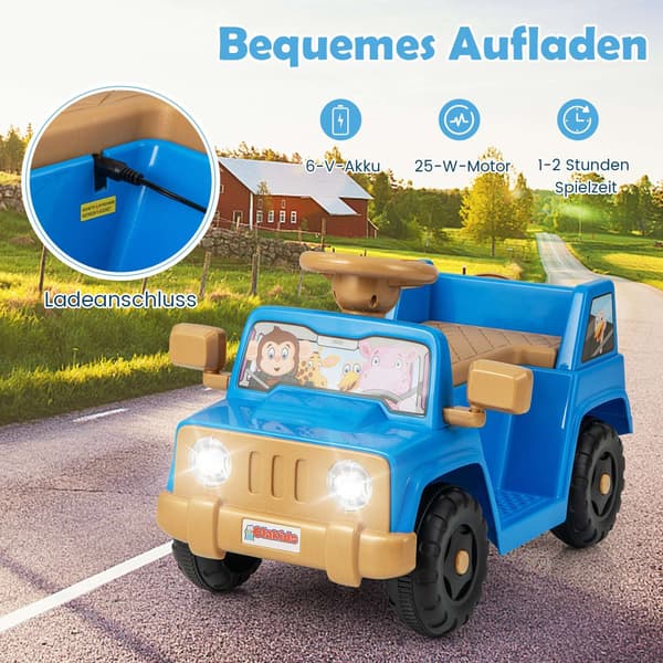 6V Barnbil med Ljudeffekter, Blå