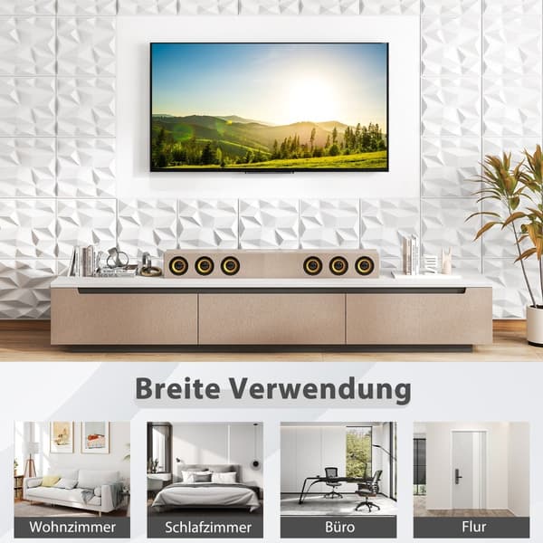 3D-väggpaneler, diamantmönster, 50-pack, 4,5 m² täckning