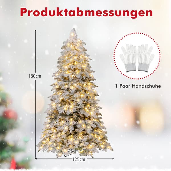180 cm tekokuusi LED-valoilla