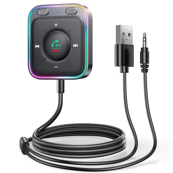 Aux Bluetooth Audio Adapter for Bil - Svart