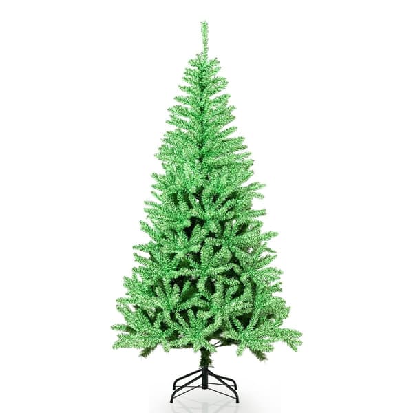 Glödande 180 cm konstgjord julgran, vikbar design