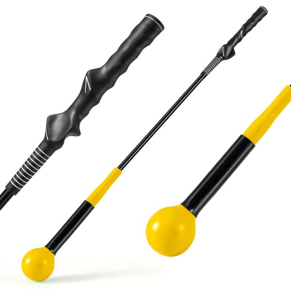 Golfsvingtrener, 80 cm, vekthode, gul
